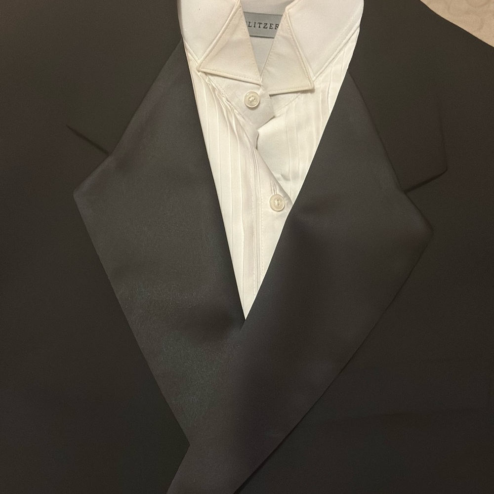 Men’s  Wool Tuxedo Black with satin strip - Picture 9 of 9